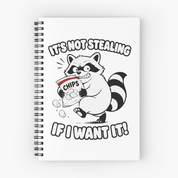 Item preview, It's Not Stealing If I Want It Raccoon. Funny Snack Bandit designed and sold by MalisoStickers.