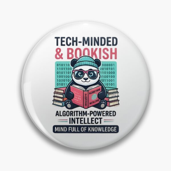 Item preview, Tech Minded Bookish Panda Algorithm Powered Intellect designed and sold by Pyt27.