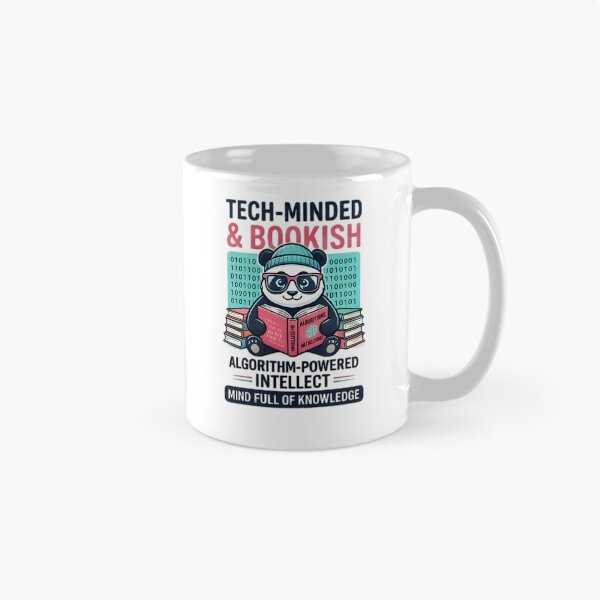 Item preview, Tech Minded Bookish Panda Algorithm Powered Intellect designed and sold by Pyt27.