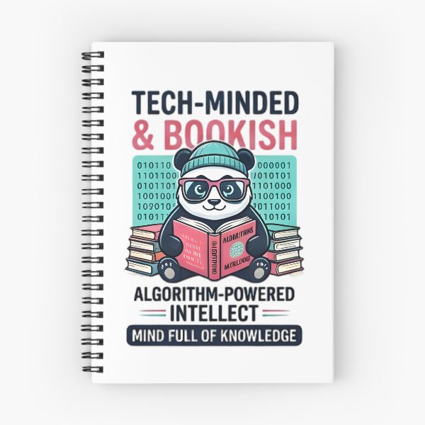 Item preview, Tech Minded Bookish Panda Algorithm Powered Intellect designed and sold by Pyt27.