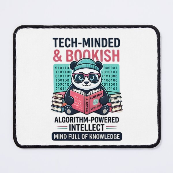 Item preview, Tech Minded Bookish Panda Algorithm Powered Intellect designed and sold by Pyt27.