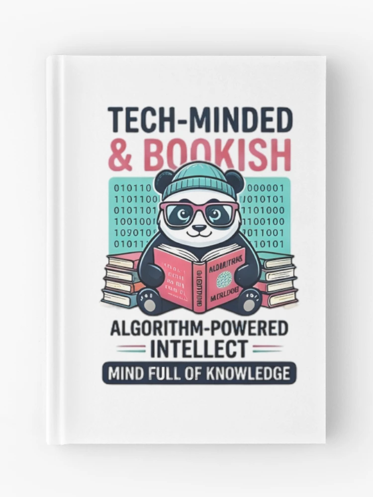 Thumbnail 1 of 3, Journal, Tech Minded Bookish Panda Algorithm Powered Intellect designed and sold by Pyt27.