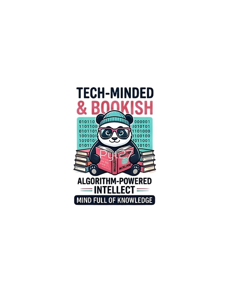 Thumbnail 5 of 5, A-Line Dress, Tech Minded Bookish Panda Algorithm Powered Intellect designed and sold by Pyt27.