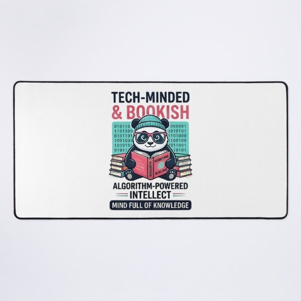 Item preview, Tech Minded Bookish Panda Algorithm Powered Intellect designed and sold by Pyt27.
