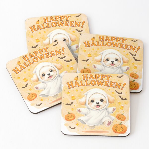 Item preview, Adorable Halloween Maltipoo Ghost Art designed and sold by Kedspicedesign.