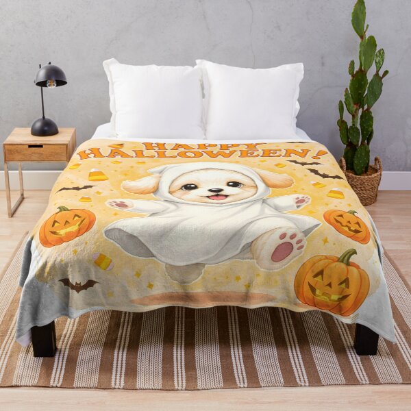 Item preview, Adorable Halloween Maltipoo Ghost Art designed and sold by Kedspicedesign.