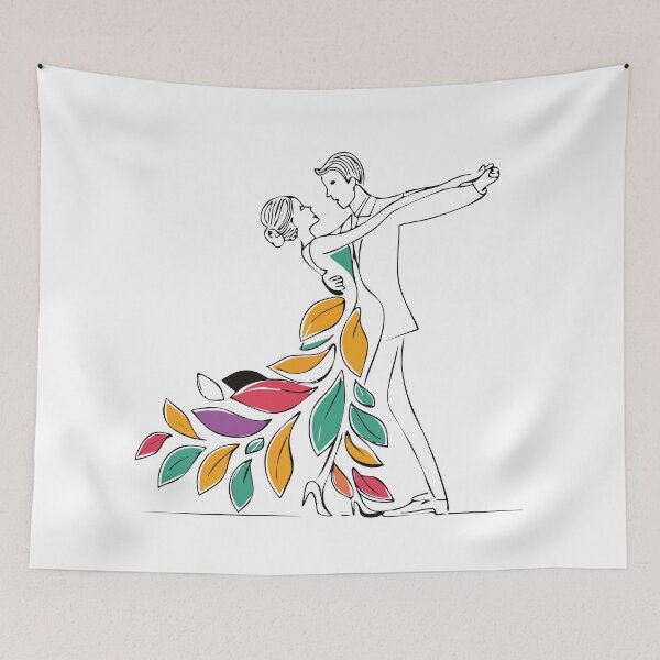 Item preview, Autumn Leaf Dress Dancing Couple Art designed and sold by Litely.