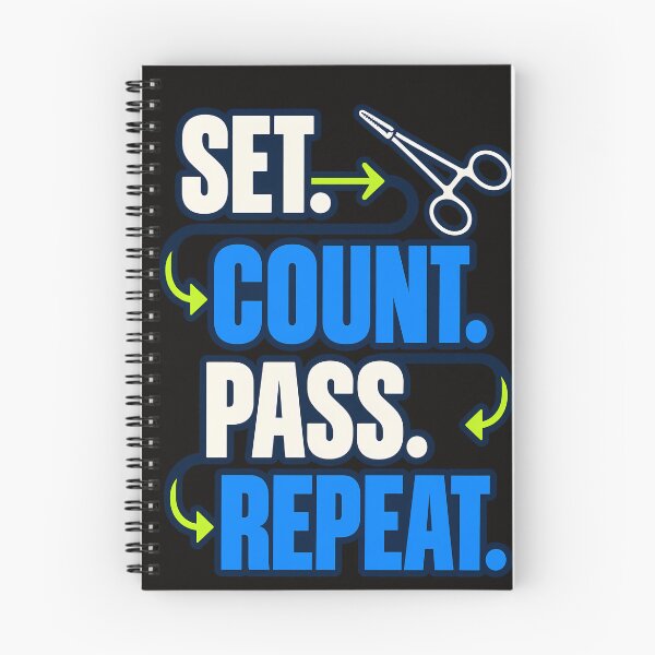Item preview, Set Count Pass Repeat – Surgical Tech Workflow designed and sold by MiSuPa Studio.
