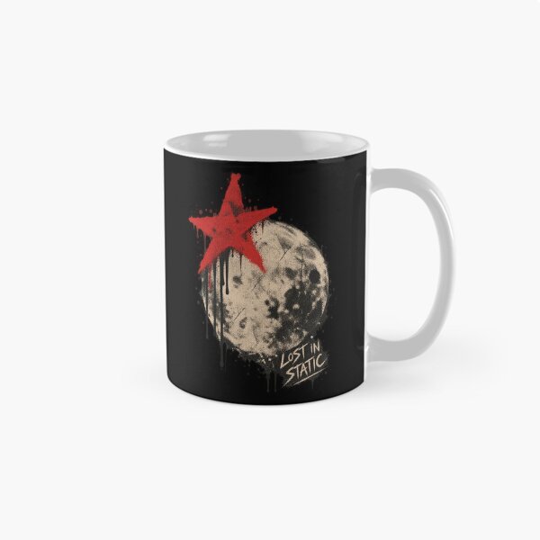 Item preview, Lost In Static Red Star Moon Soft Grunge Punk Art designed and sold by Yellowriversss.