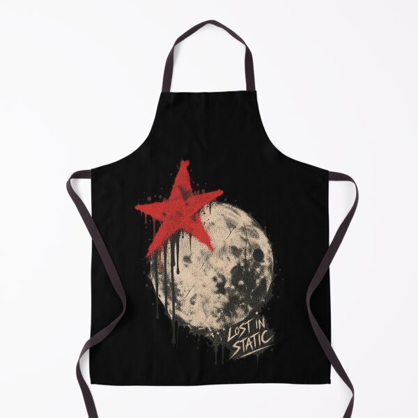 Item preview, Lost In Static Red Star Moon Soft Grunge Punk Art designed and sold by Yellowriversss.