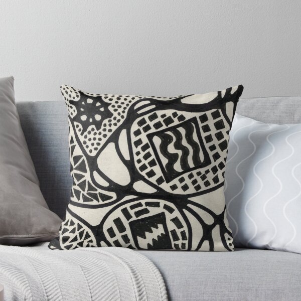 Item preview, Black and White Organic Zentangle Doodles  designed and sold by Ipek Morel.