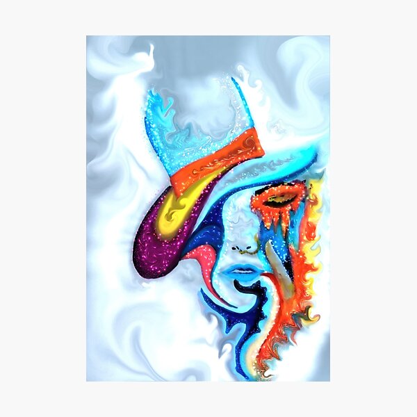 Item preview, colorful abstract fedora woman portrait designed and sold by Jay21743ori.