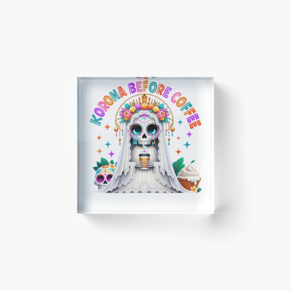 Item preview, Coffee Before Coffee Colorful Sugar Skull Bride designed and sold by KireVeronica.