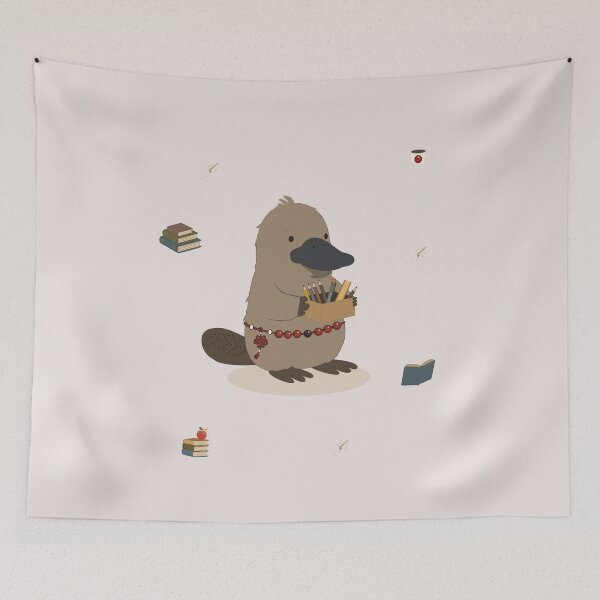 Item preview, Cute Platypus Character with School Supplies Ready for Learning designed and sold by TatinkaArtskill.