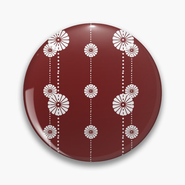 Item preview, Cute white floral and dotted vertical stripes seamless pattern on red background designed and sold by Manyart13031992.