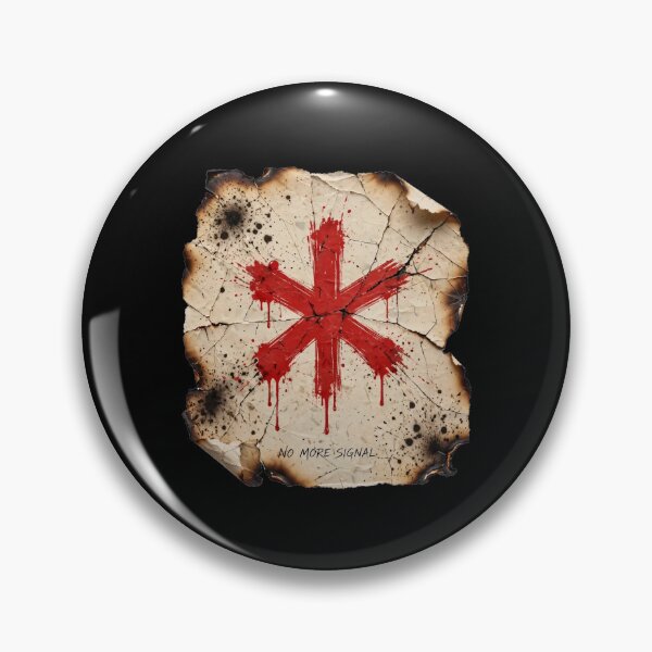 Item preview, No More Signal Burnt Paper Red X Grunge Art designed and sold by Yellowriversss.