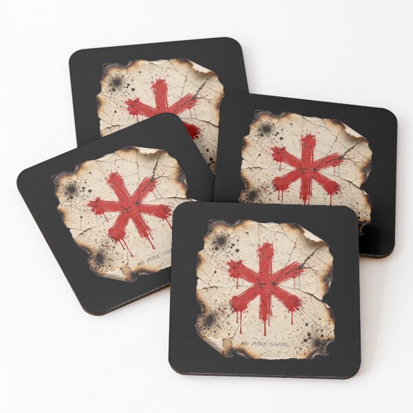 Item preview, No More Signal Burnt Paper Red X Grunge Art designed and sold by Yellowriversss.