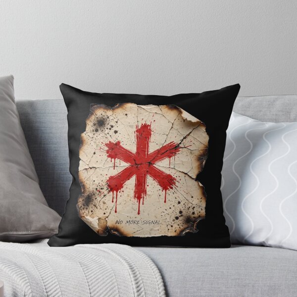 Item preview, No More Signal Burnt Paper Red X Grunge Art designed and sold by Yellowriversss.