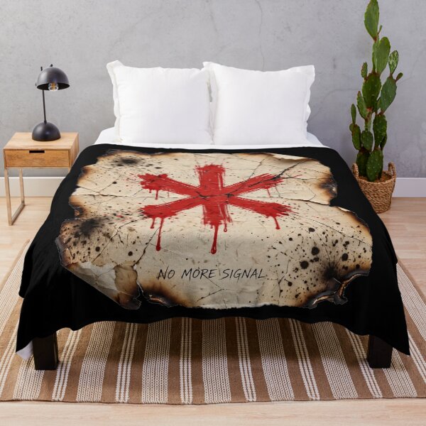 Item preview, No More Signal Burnt Paper Red X Grunge Art designed and sold by Yellowriversss.