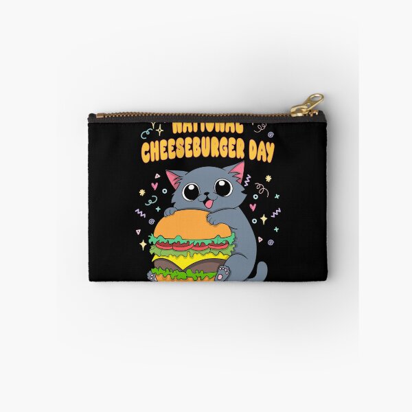 Item preview, National cheeseburger Day Cute Cat designed and sold by Cartoonivacloth.