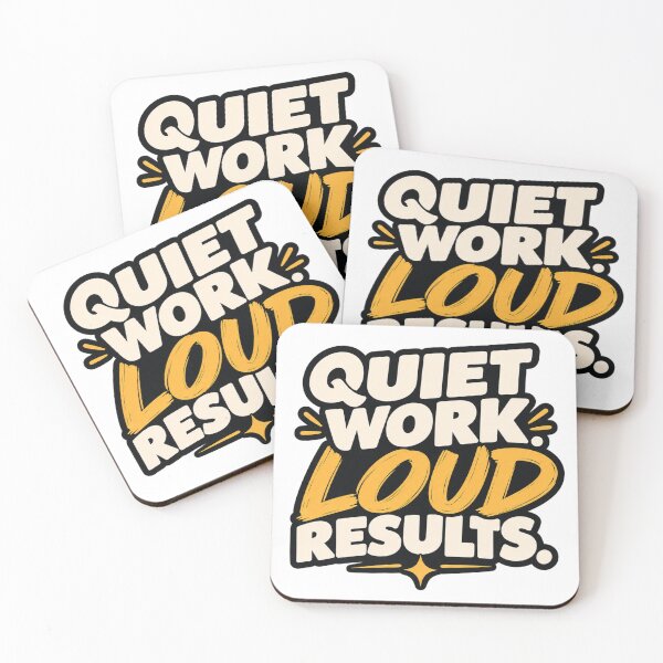 Item preview, Quiet Work Loud Results – Motivational Success & Discipline Typography designed and sold by OMAR SAYOURI.