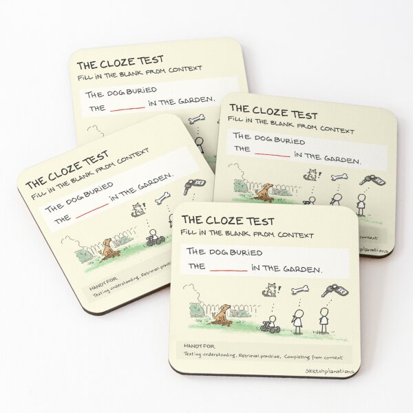Item preview, The Cloze Test designed and sold by Sketchplanations.