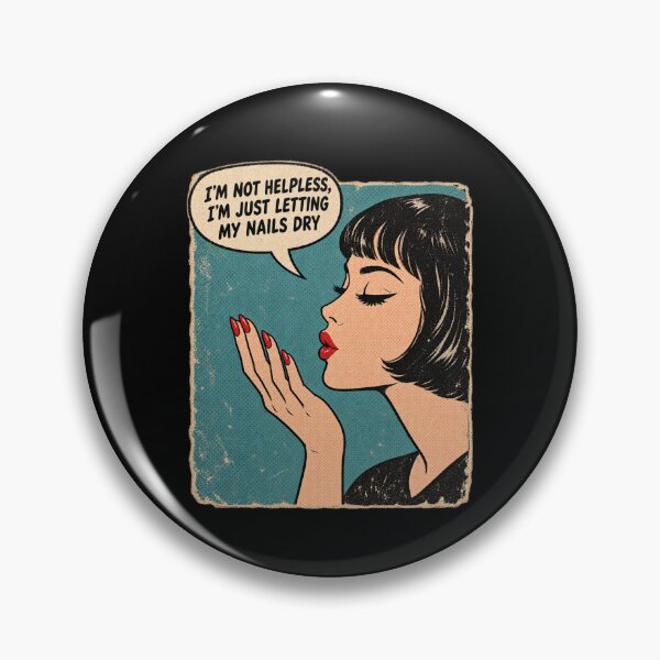 Item preview, Retro Pop Art Woman Not Helpless Nails Dry Comic Soft Grunge designed and sold by Yellowriversss.