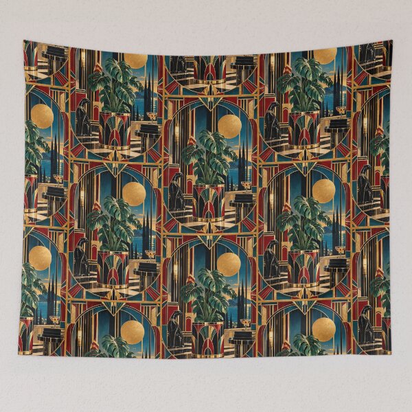 Item preview, Monstera art deco designed and sold by saranagliccuris.