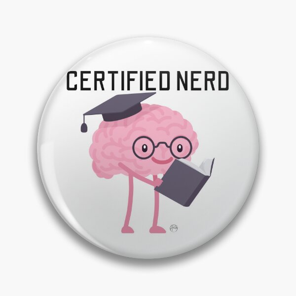 Item preview, Certified Nerd Brain Character designed and sold by Anita Ohulo.