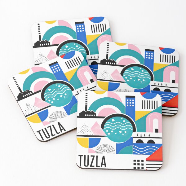 Item preview, Geometric poster featuring colorful abstract shapes, architectur designed and sold by ckybe.