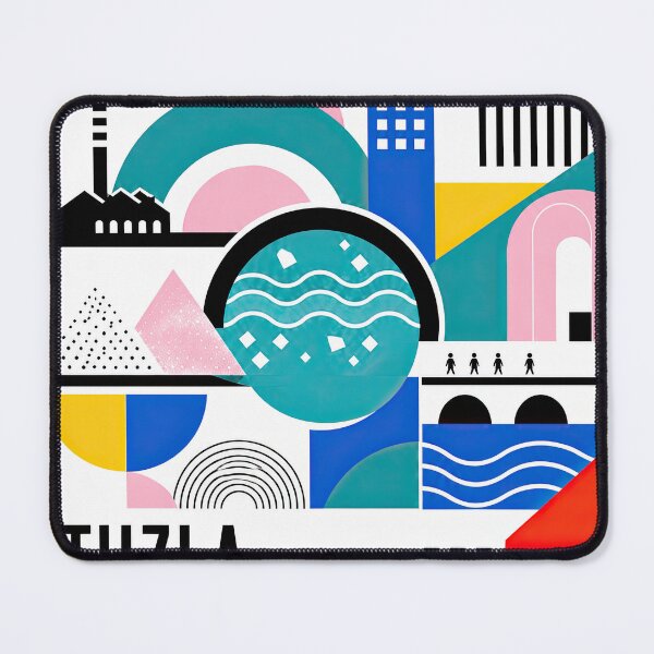 Item preview, Geometric poster featuring colorful abstract shapes, architectur designed and sold by ckybe.