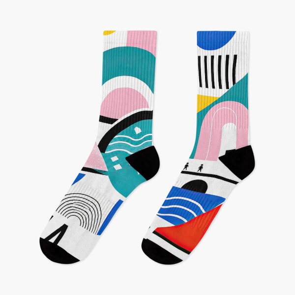 Item preview, Geometric poster featuring colorful abstract shapes, architectur designed and sold by ckybe.