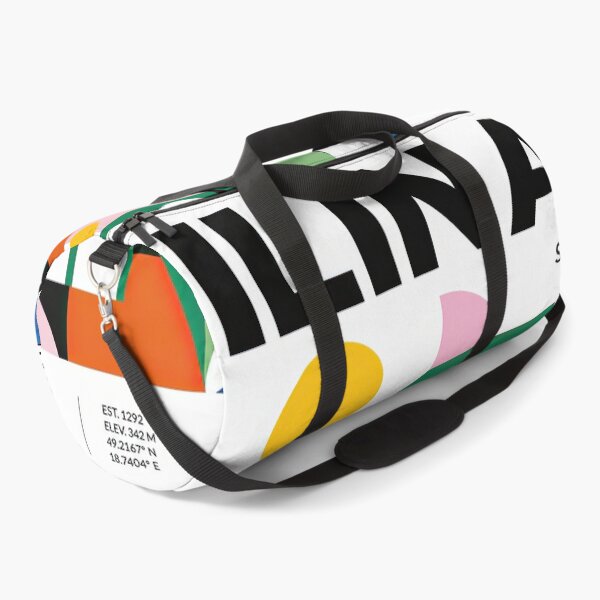 Item preview, Geometric travel poster featuring colorful North Slovakian archi designed and sold by ckybe.