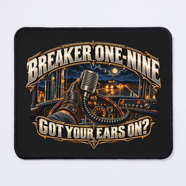Item preview, Breaker One-Nine | Got Your Ears On | CB Radio Truck Cabin Night Drive Art | Trucker Art designed and sold by NomadForge.