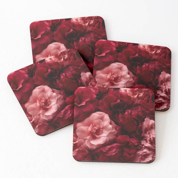 Aperçu de l'œuvre Fleurs Rouges et Roses, Composition Florale Luxueuse créée et vendue par kaldart.