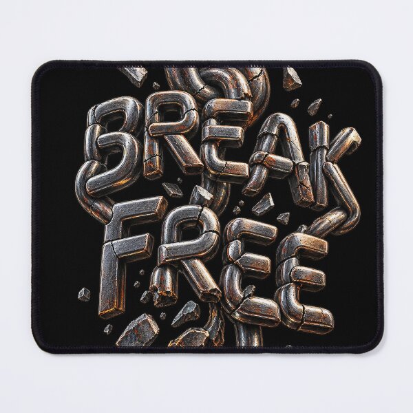 Item preview, Break Free | Industrial Chain Typography T-Shirt Design designed and sold by rigelcreation.