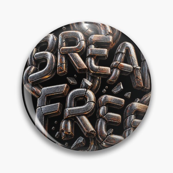 Item preview, Break Free | Industrial Chain Typography T-Shirt Design designed and sold by rigelcreation.