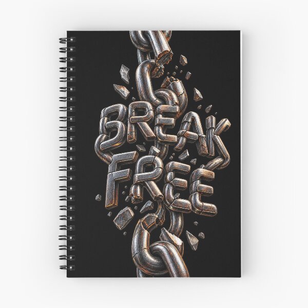 Item preview, Break Free | Industrial Chain Typography T-Shirt Design designed and sold by rigelcreation.