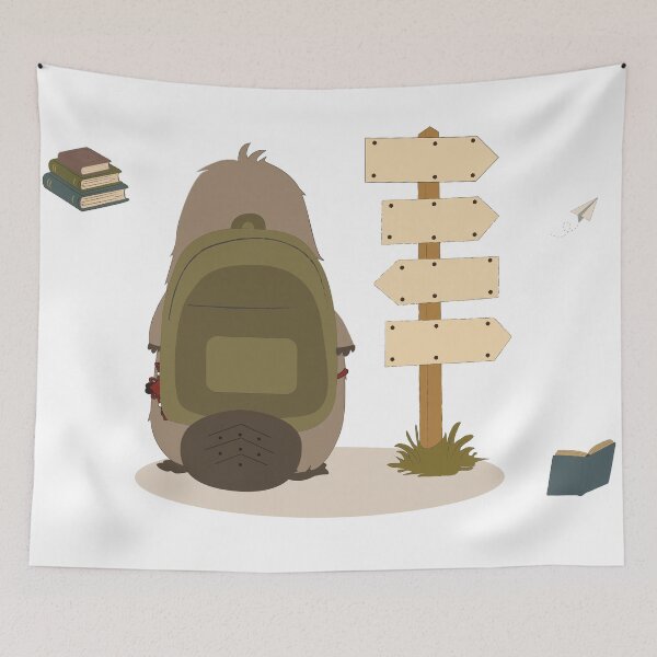 Item preview, Cute Platypus Character with Backpack for School designed and sold by TatinkaArtskill.