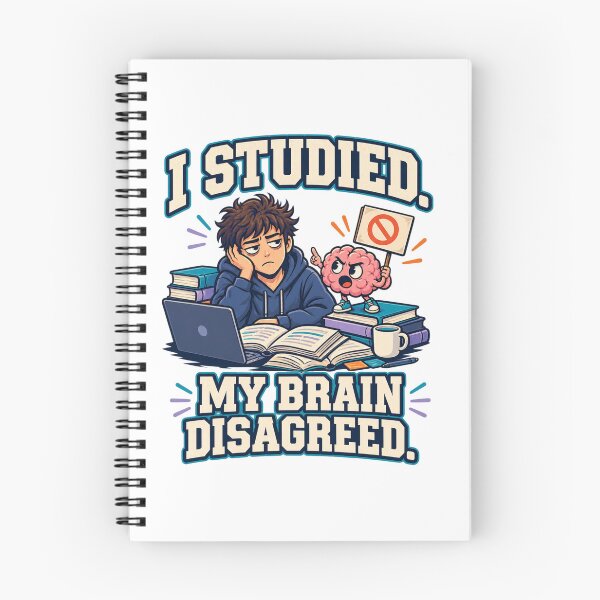 Item preview, I Studied My Brain Disagreed – Funny College Student Humor T-Shirt designed and sold by Print-Mingle01.