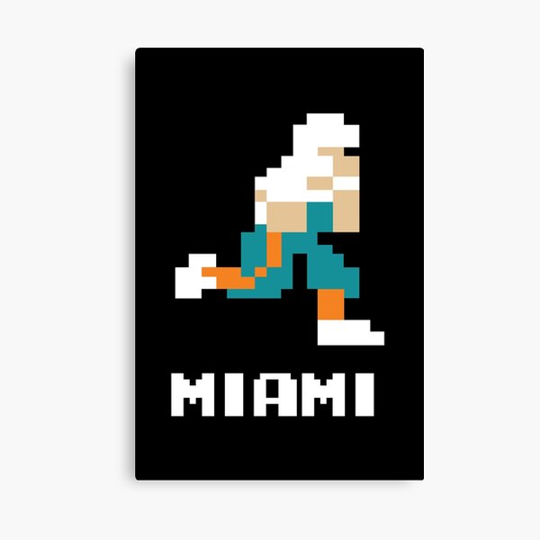 Dan Marino Miami Dolphins Pixel Art 21 Canvas Print / Canvas Art