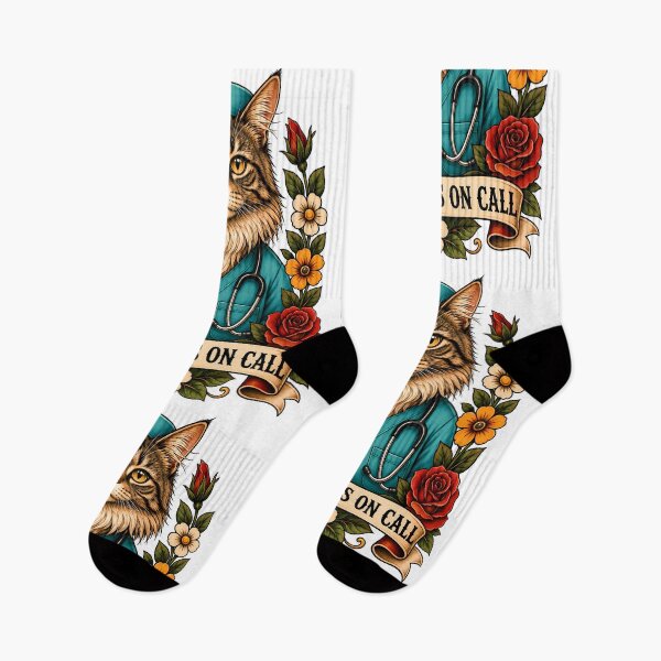 Item preview, Nine Lives On Call Doctor Cat Art designed and sold by Old's Cool Cat Studio.
