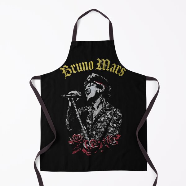 Artikelvorschau, Bruno Mars Live Vintage Gothic Font Roses Konzertgrafik entworfen und verkauft von Coolshopsea.