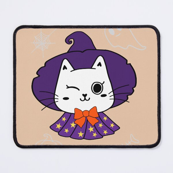 Item preview, White Cat with Costume with Star Pattern and Magic Hat designed and sold by AlginaPugachova.