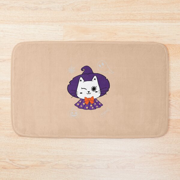 Item preview, White Cat with Costume with Star Pattern and Magic Hat designed and sold by AlginaPugachova.