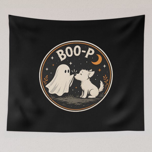 Item preview, Boo-P Dog Meets Ghost Cute Halloween Design designed and sold by OlyvieArt.