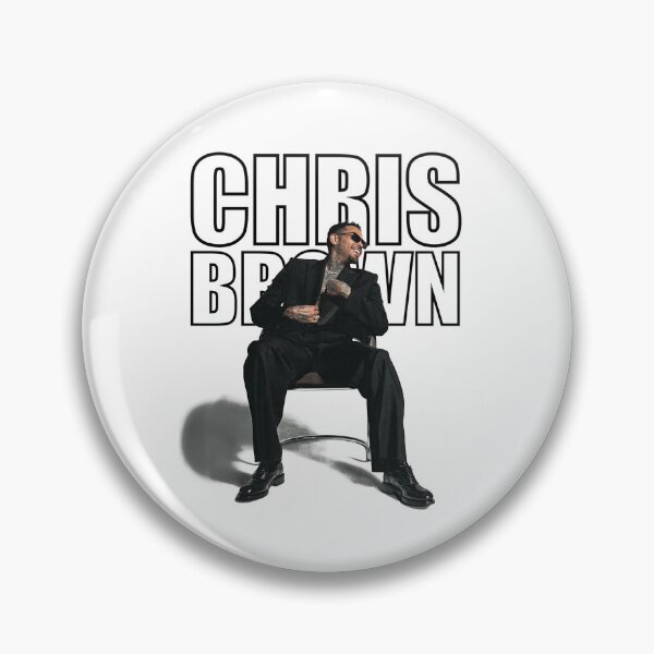 Item preview, Chris Brown Modern Suit Portrait Outline Typography Streetwear Design designed and sold by Coolshopsea.