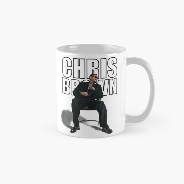 Item preview, Chris Brown Modern Suit Portrait Outline Typography Streetwear Design designed and sold by Coolshopsea.