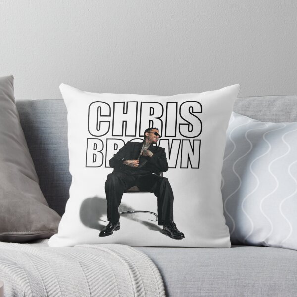 Item preview, Chris Brown Modern Suit Portrait Outline Typography Streetwear Design designed and sold by Coolshopsea.
