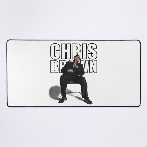 Item preview, Chris Brown Modern Suit Portrait Outline Typography Streetwear Design designed and sold by Coolshopsea.